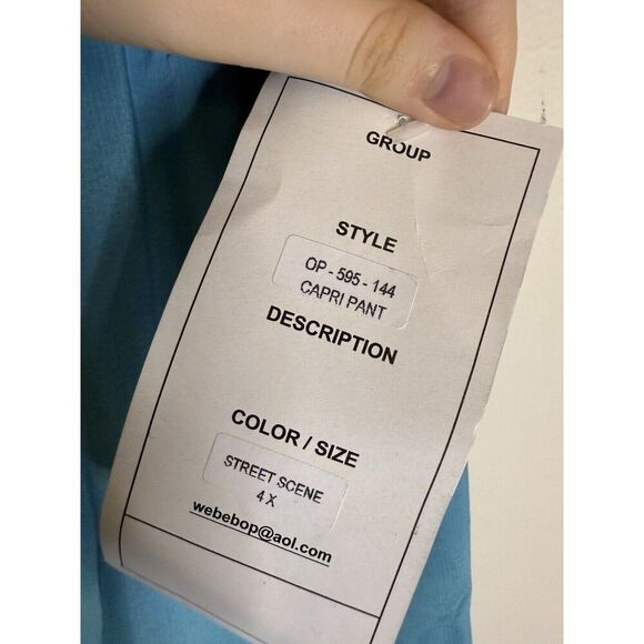 We Be Bop Capri Pant In Street Scene Blue Size 4X - Picture 4 of 4